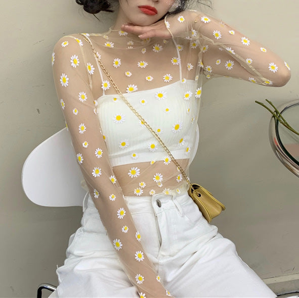 Daisy Mesh Top + Tee Co-Ord