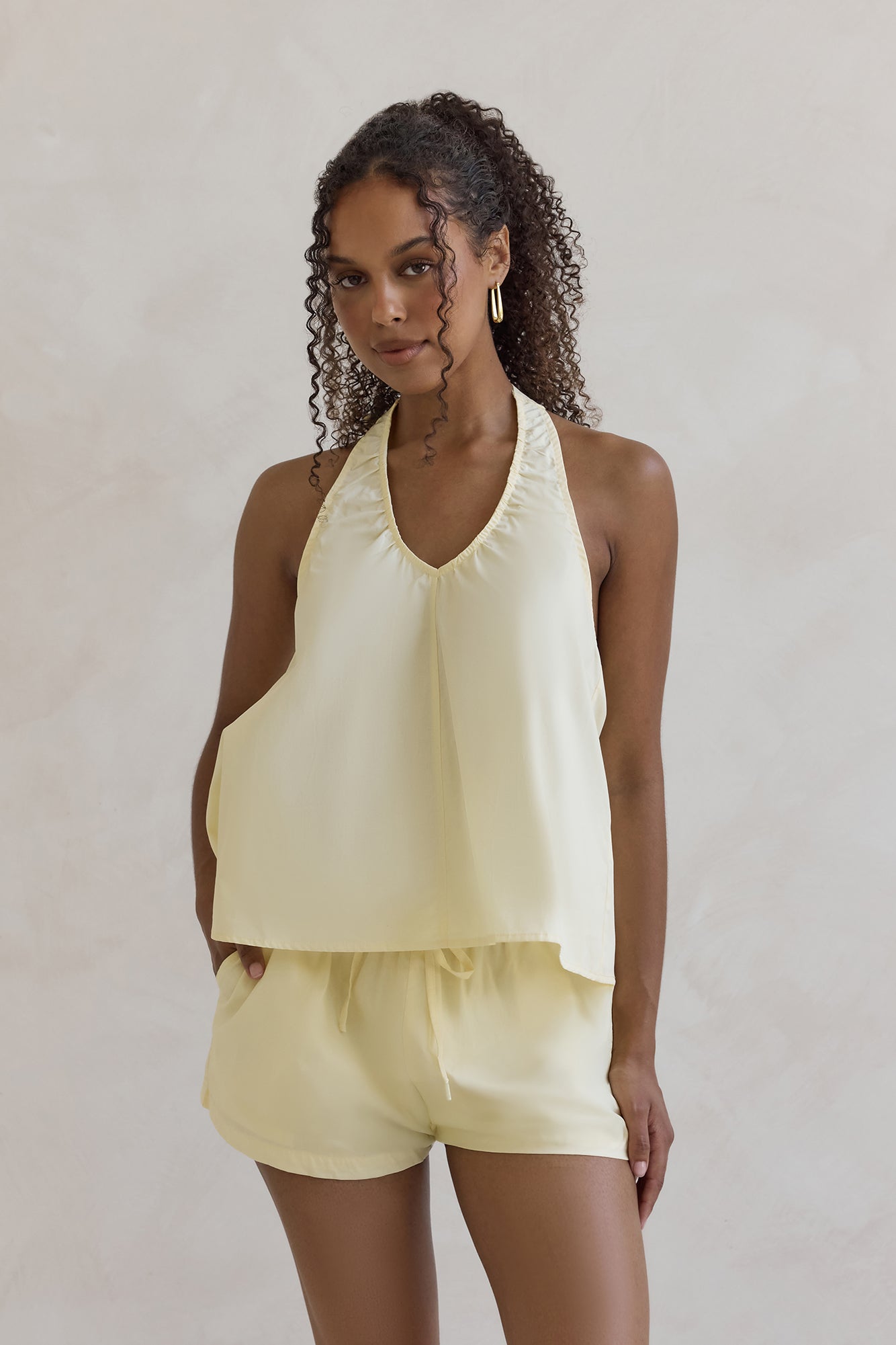 Evelyn Halter Top Yellow