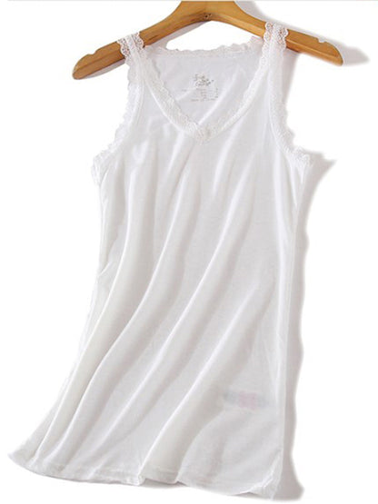 In the mood Lace Edges Tank Top