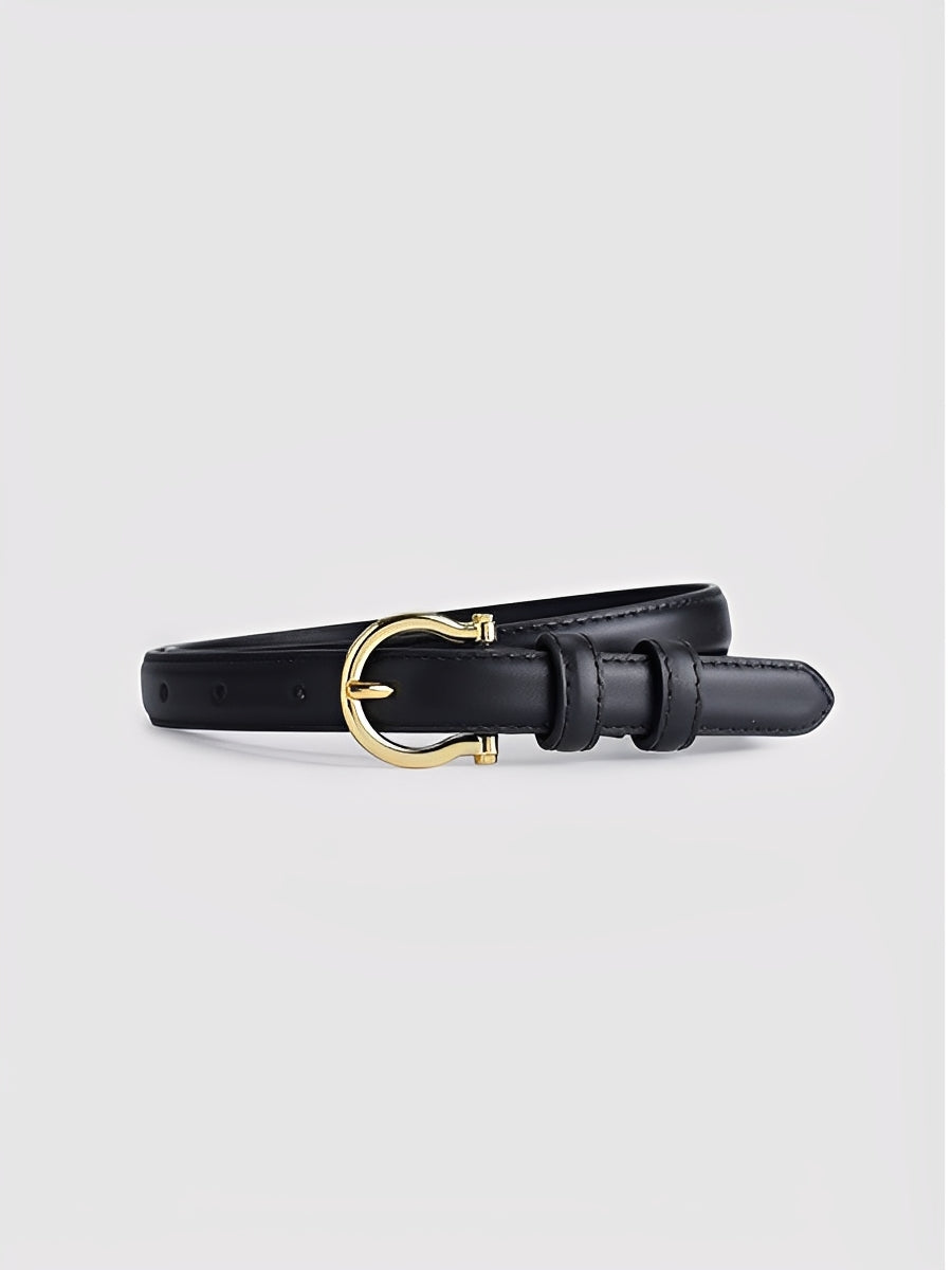Women's Vintage Sophisticated Faux - Leather Horsebit Belt MDA0688H2I