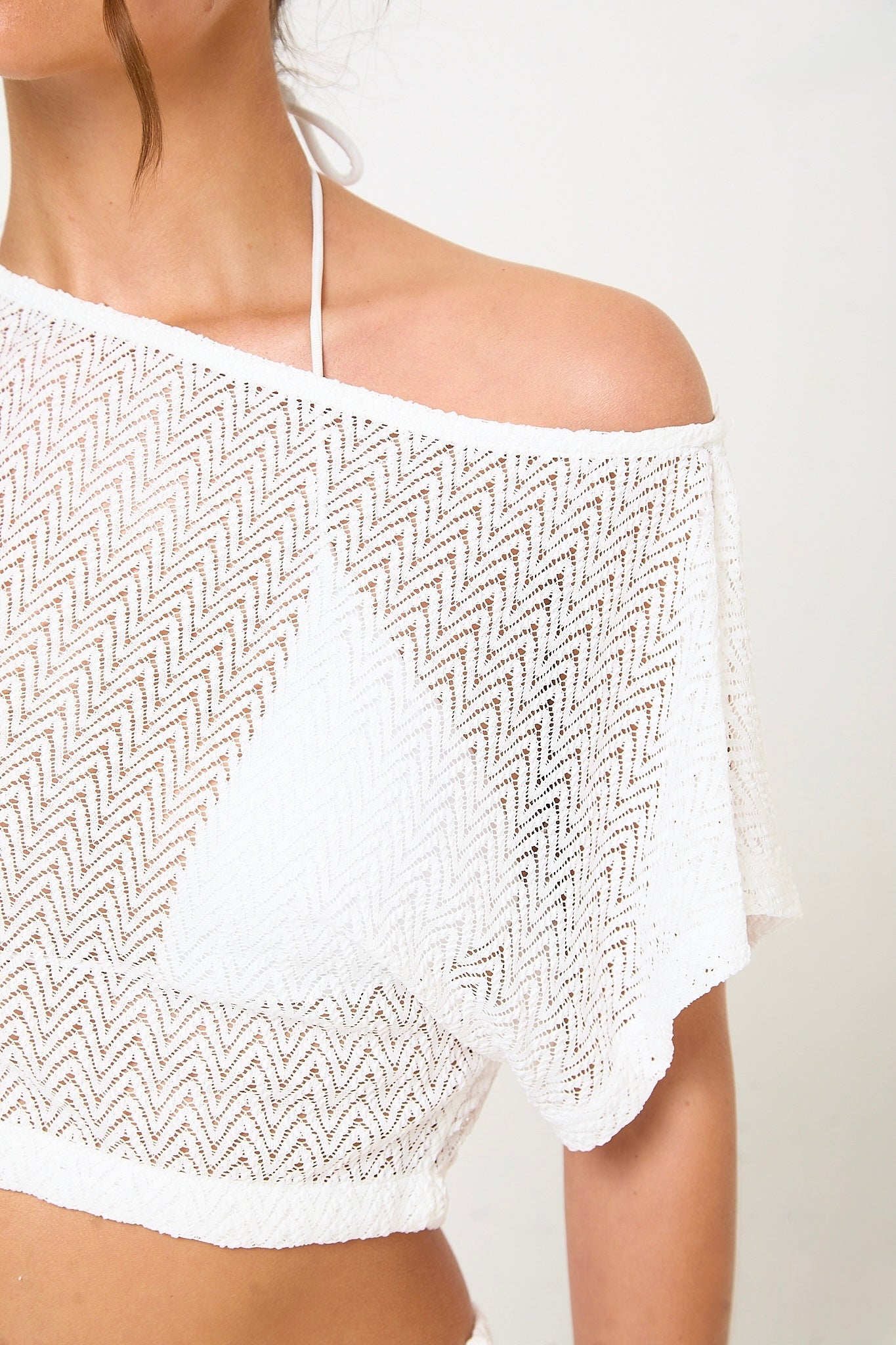 Olivia Chevron Co-Ord | White