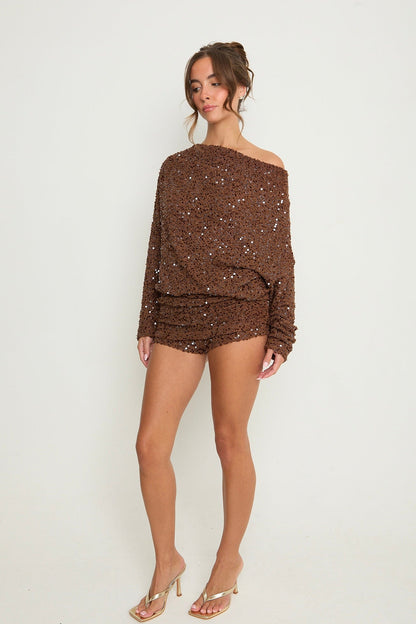 Lily One Shoulder Jumper | Brown