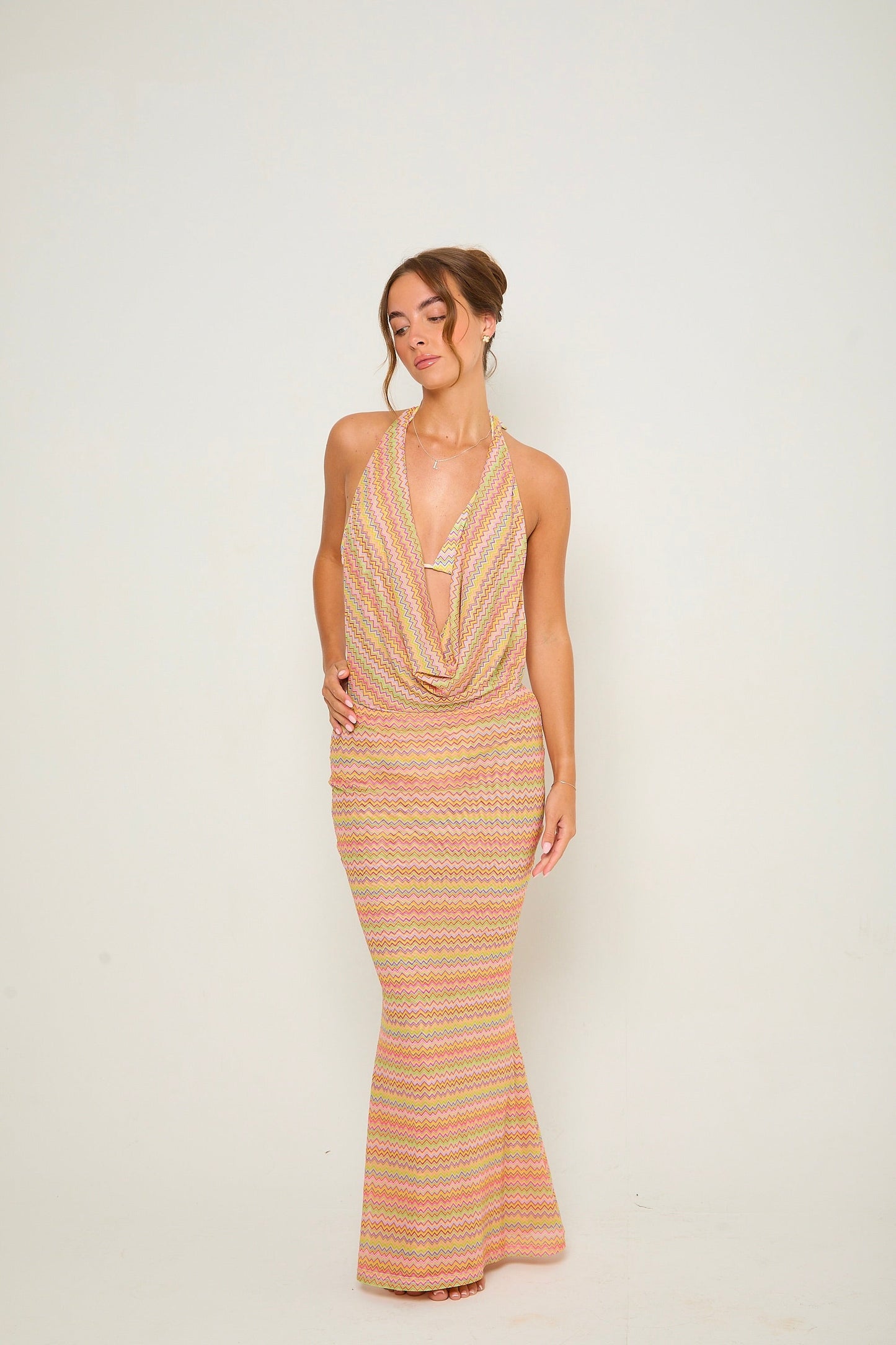 Miley ZigZag Maxi Dress | Multi