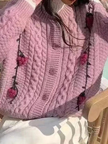 Grape crochet knitting decor cardigan