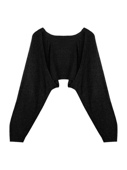 Open front bolero knit cardigan
