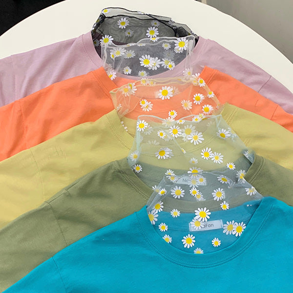 Daisy Mesh Top + Tee Co-Ord