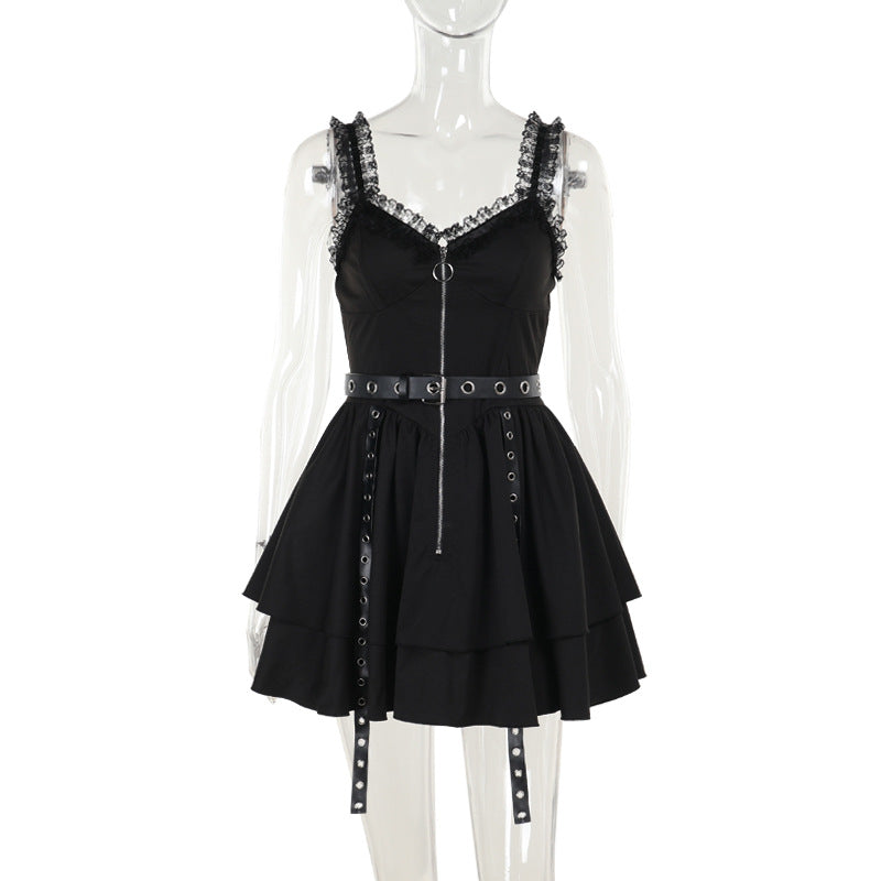 Elegant Slim Fit Waistcoat Top Dark Punk Heavy Metal