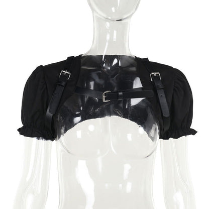 Elegant Slim Fit Waistcoat Top Dark Punk Heavy Metal