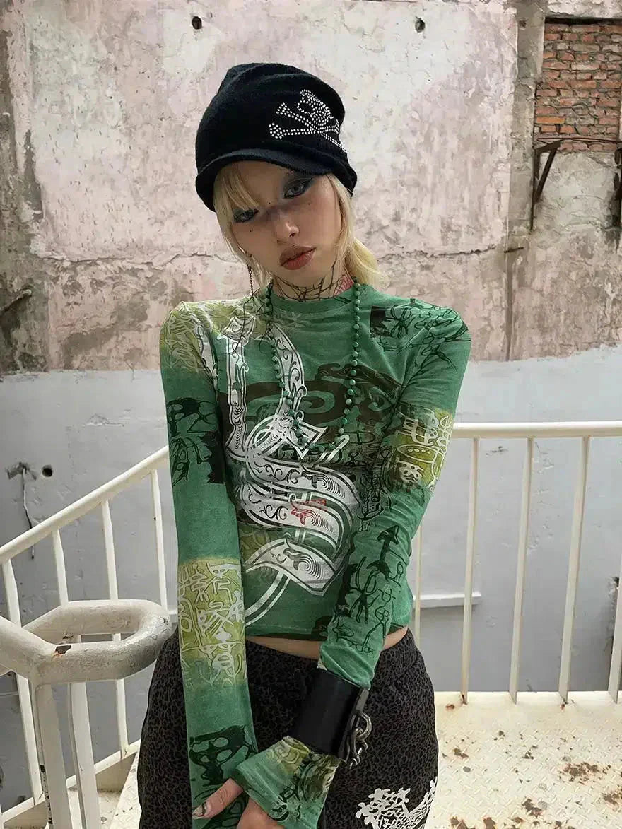 Fairy Grunge Print Top