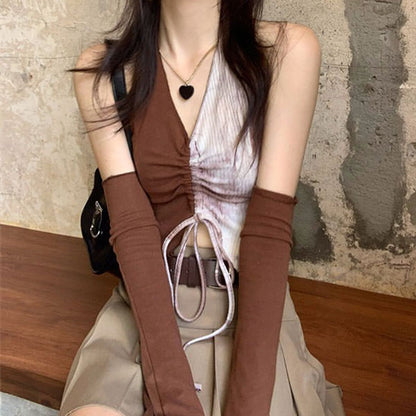 Fairycore Halter Top & Gloves Set