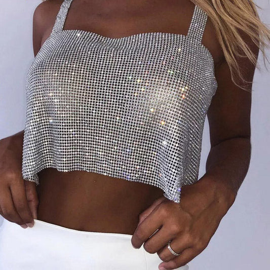 Feelin  So Icy Rhinestone Top