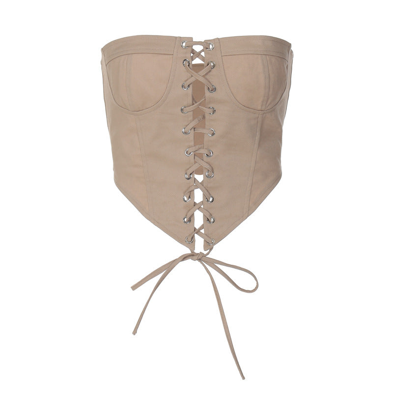Brown corset top