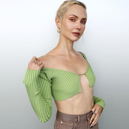 Knitted Cardigan Women Top