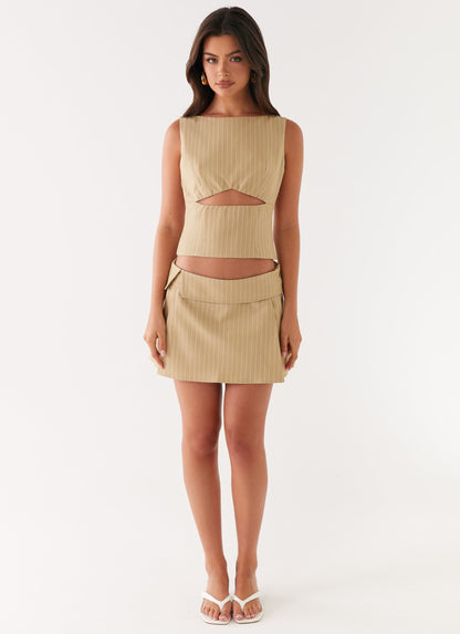 Miki Top - Beige Stripe