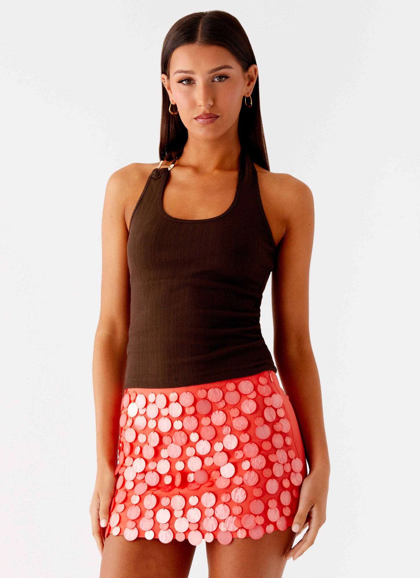 Nera Halter Top - Chocolate