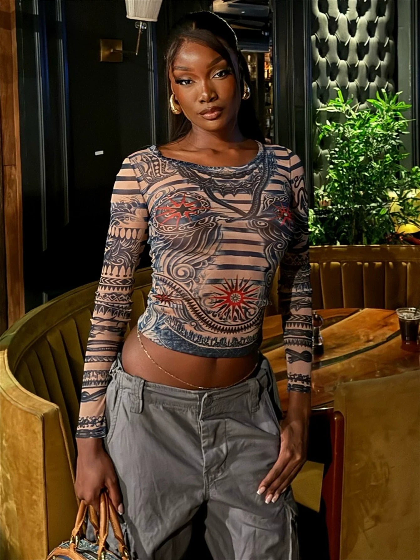 Ancient Egyptian Mystique Symbol Crop Top