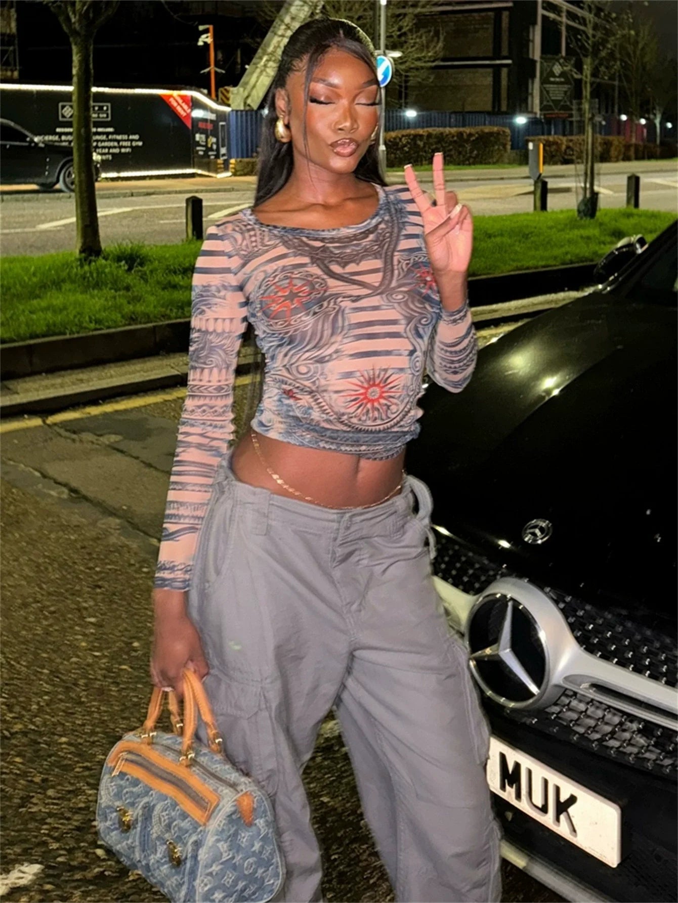 Ancient Egyptian Mystique Symbol Crop Top