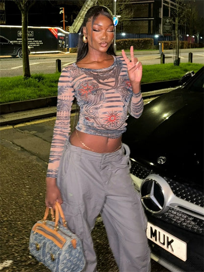 Ancient Egyptian Mystique Symbol Crop Top