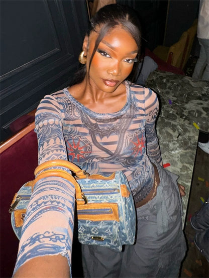 Ancient Egyptian Mystique Symbol Crop Top