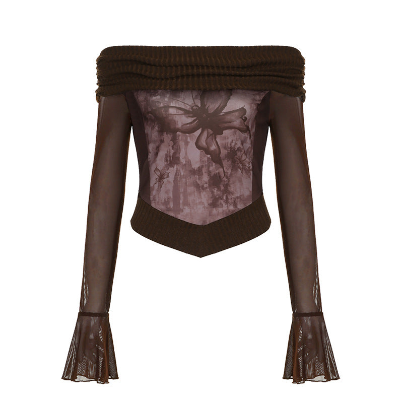 Fairy Grunge Mesh Sheer Top