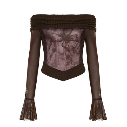 Fairy Grunge Mesh Sheer Top