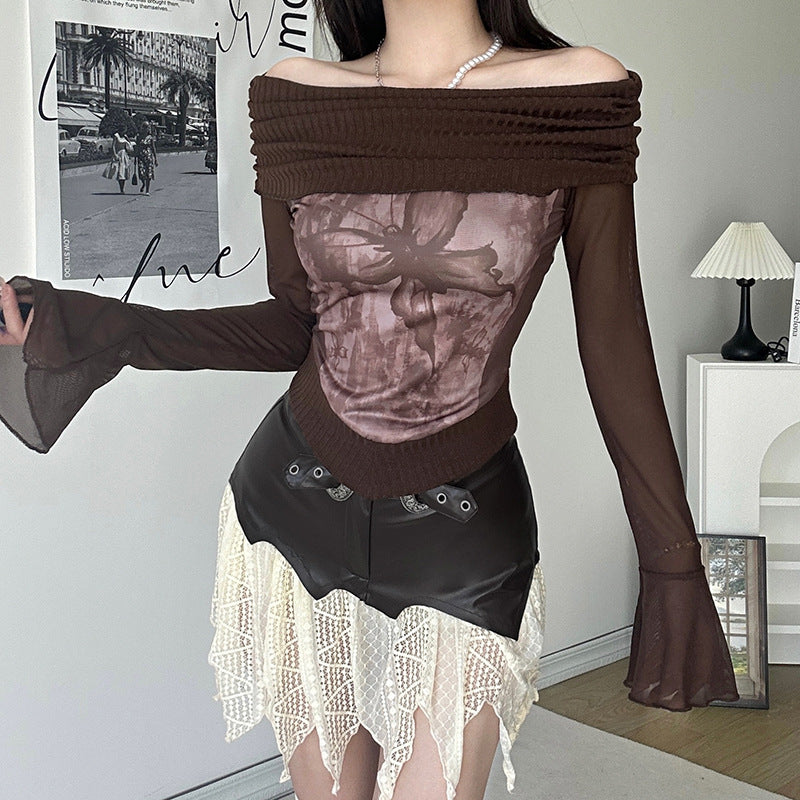 Fairy Grunge Mesh Sheer Top