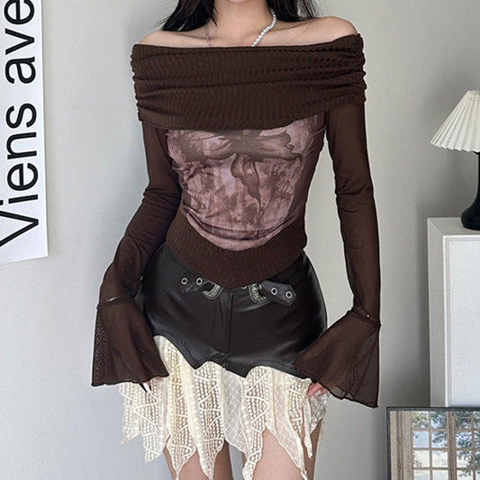 Fairy Grunge Mesh Sheer Top