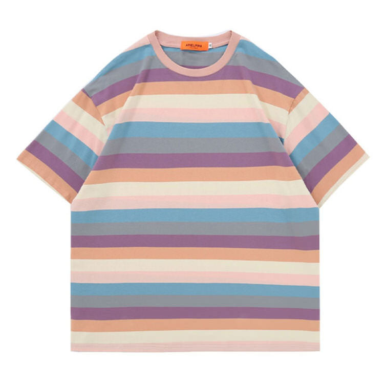 Pastel Oversized Stripe T-Shirt