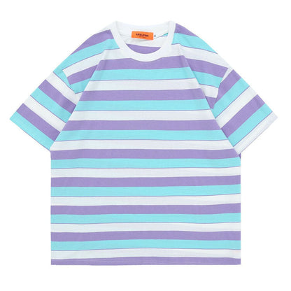 Pastel Oversized Stripe T-Shirt