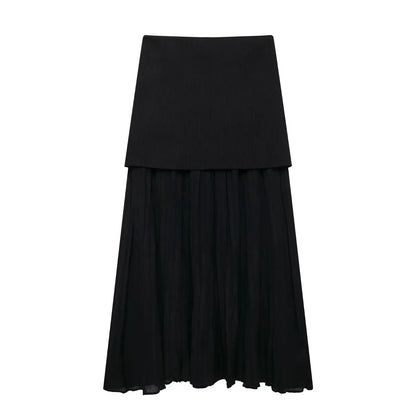 Button Knit Top Side Zipper Skirt Suit