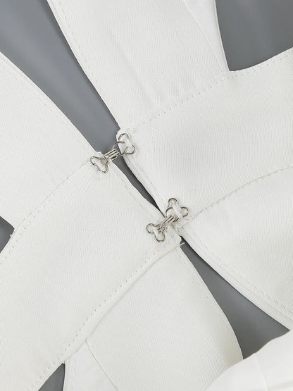 Cut Out Blazer Set