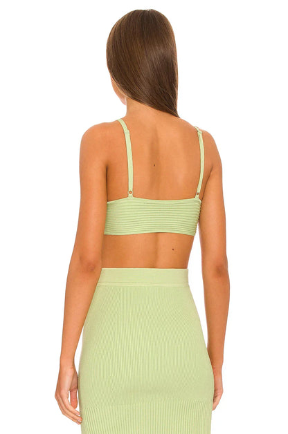 Knitted Straps with Long Sleeve Top And Lace-up Skirt Suit