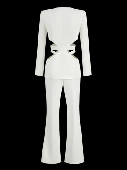 Cut Out Blazer Set