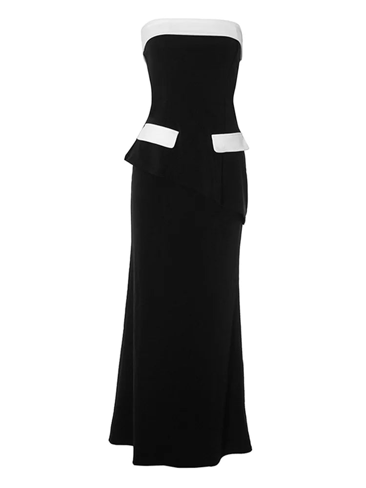 Off Shoulder  2-Piece Dress Tube Top and Skirt Set