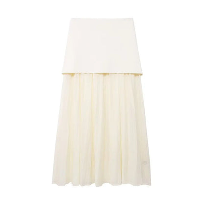 Button Knit Top Side Zipper Skirt Suit