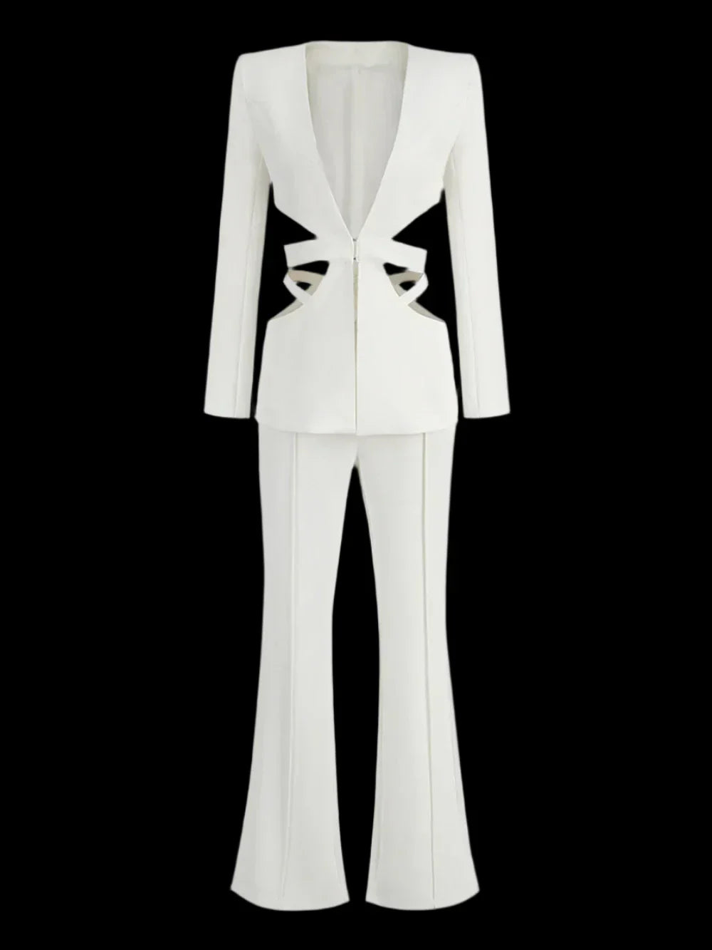 Cut Out Blazer Set