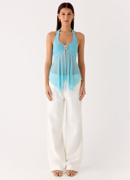 Sunbeam Mesh Top - Blue
