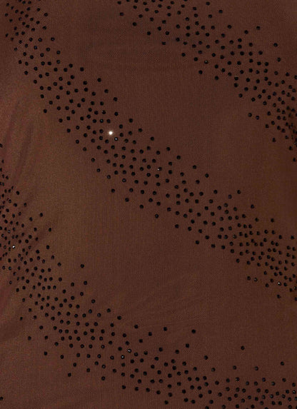 Sweet Sky Beaded Maxi Skirt - Chocolate