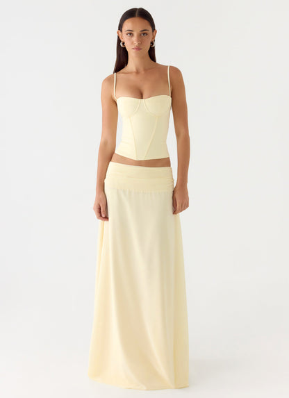 Tayana Corset Top - Yellow