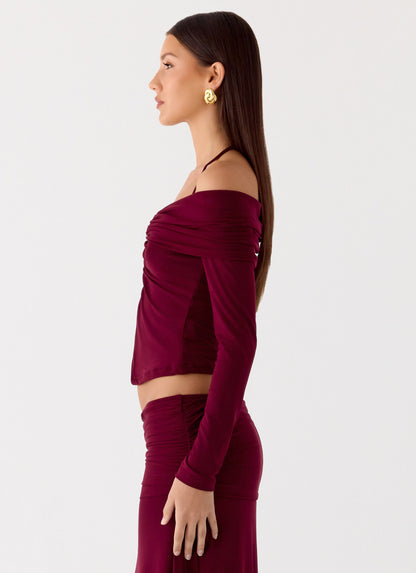Thorness Long Sleeve Top - Plum